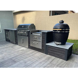 Brûleurs de barbecue commerciaux modernes four à baril gril de barbecue Style d'armoire robuste avec brûleur latéral Plaque chauffante à gaz - Product Image 2