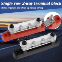 Bloc de distribution d'alimentation 12V-48V avec couvercle, barre omnibus et bornier pour voiture, bateau, camping-car et applications marines