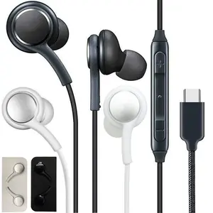Cuffie per auricolari con cancellazione del rumore tipo C cuffie USB C per Samsung Galaxy Note 10 S20 S22 In-Ear cablate per controllo del Volume con microfono