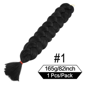 Cheveux à tresser Jumbo de 82 pouces, fibre synthétique noire africaine, longues tresses, double trame, vente en gros par Senmu Beauty - Product Image 5
