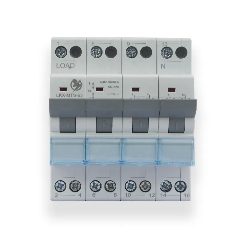 โรงงานขายตรง 45A 220V 380V 400V Modular คู่มือสวิทช์โอน 63A 4P 2P MTS คู่มือ Dual สวิทช์โอนไฟ