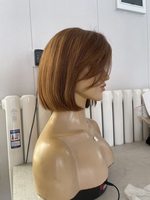 Perruques en cheveux humains SHY Medical, entièrement nouées à la main, bonnet respirant, design léger, remplacement capillaire coupe pixie pour cliniques et usines