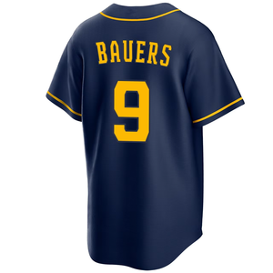 Abbigliamento Uomo all'Ingrosso # Maglia da Baseball Cucita 22 Yelich 11 Chourio 9 <span class=keywords><strong>Jake</strong></span> Bauers 32 Misiorowski 32 Turang 24 Contreras - Product Image 2