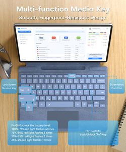 <span class=keywords><strong>Clavier</strong></span> magnétique ultra-fin sans fil <span class=keywords><strong>avec</strong></span> pavé tactile pour Microsoft Surface Pro 11/10/9/8/X - Product Image 5