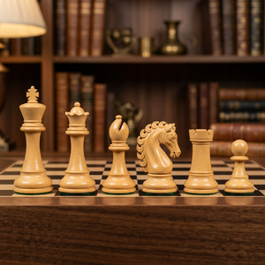 Jeu d'échecs Empire II de luxe fait main et durable en bois d'ébène ou de padouk, pièces de jeu de mémoire et d' stratégie pour cadeau - Product Image 1