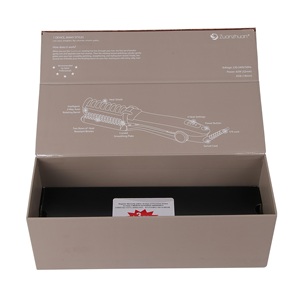 Custom LOGO Book Shaped Paper Packaging Magnetic Gift Clamshell Electronic Curling Iron Packaging Gift box