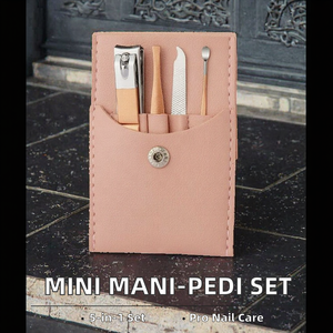 CONA CONA0005 Set Mini Manicure e Pedicure 5-in-1 in Acciaio Inossidabile, Tagliaunghie Portatile Professionale con Borsa, Set Regalo Promozionale - Product Image 2