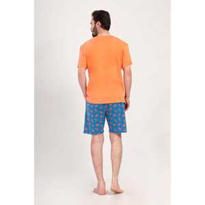 Ensemble short et t-shirt à col rond pour homme, style hip-hop, avec poches, respirant, imprimé - Product Image 1