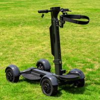 Chariot de golf électrique à quatre roues en aluminium, capacité de charge de 150 kg, portée de 18 trous, porte-sac de golf, porte-boissons