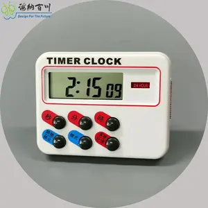 Kitchen Digital Timer and Clock 24h Timer Eco-Friendly Plastic Kitchen Timer and Clock