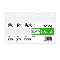 Prix Promotionnel Porte-Cartes Souple en PVC Plastique Imperméable Transparent, Étui Porte-Badges d'Identification