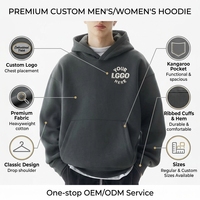 Sweat-shirts à capuche personnalisés pour hommes, 500-600 g/m², haute qualité, délavés à l'acide, hiver, coupe oversize, épais, imprimés, pour clubs, fabricant de vêtements