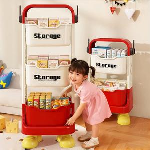 Prateleira de Armazenamento de Brinquedos para Crianças, Prateleira de Armazenamento Multi-camadas para Bebês, Organização Móvel Multifuncional para Lanches, Prateleira de Armazenamento com Fenda - Product Image 6