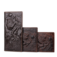 Dompet panjang kulit buaya asli untuk pria, dompet panjang ritsleting kasual kulit buaya asli asli mewah untuk pria