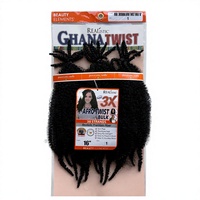 Lot de 3x mèches Afro Twist 16'' pour tressage, petites boucles africaines, en fibre haute température, volumineuses, aspect naturel, style Hip-hop
