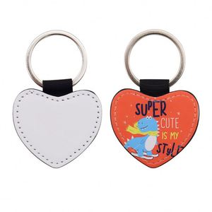 Porte-clés vierges unisexes en cuir PU à faible MOQ, pendentifs décoratifs pour transfert thermique et loisirs créatifs, écologiques et durables pour la vente en gros et l'impression thermique - Product Image 3
