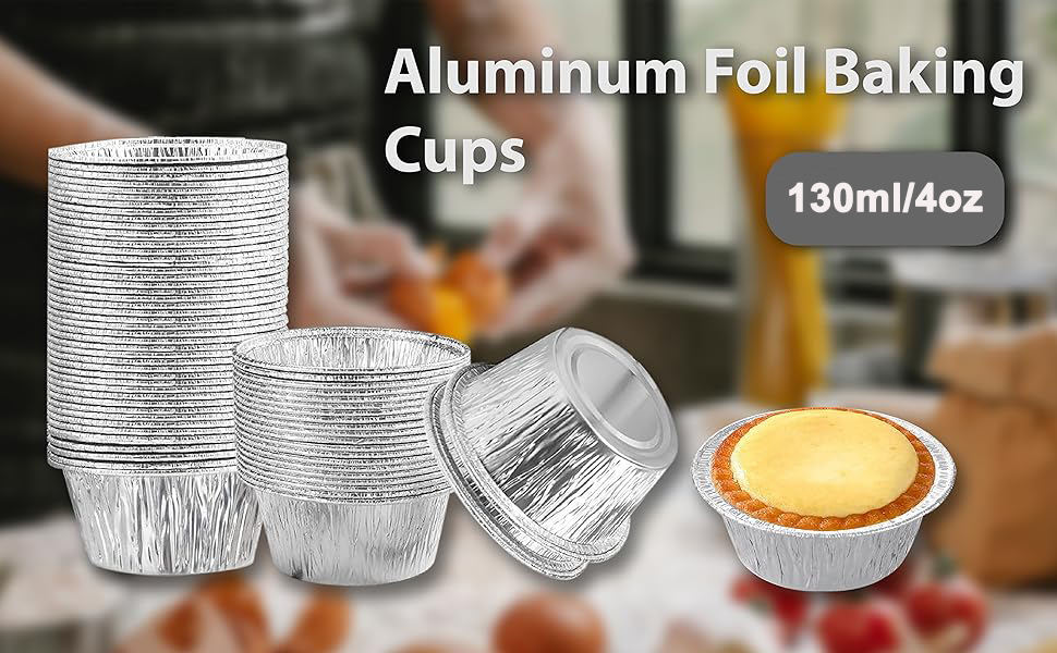 Ounce Disposable Mini Aluminum Foil Baking Cups Ramekin Muffin