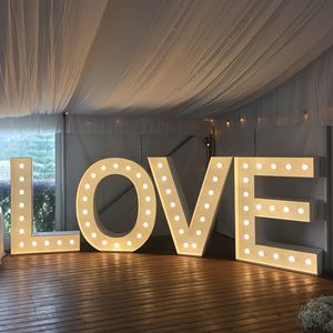 Grandi lettere Decorative di amore Maruqee lettere di invito lettere LED lampadina segno per il matrimonio - Product Image 1