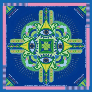 Set di Tessere per Mahjong Americano Verde Muschio con Tappetino Stampato Retrò Blu-Verde 800x800mm, Regole del Drago, Set da Poker Portatile - Product Image 3