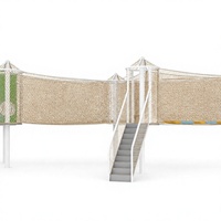 Pont d'escalade en filet de polyester TN087 pour aire de jeux extérieure, sur commande.