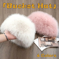 Nouveau Chapeau d'Hiver Anti-reflet en Fourrure de Renard Crème, Chaud, à Calotte Plate, qui affine le visage, Polyvalent, avec Protection des Oreilles, en Peluche de Fourrure de Renard pour Femme