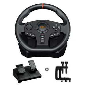 Factory price PXN V900 Game steering wheel with Pedals and vibration Feedback for PS The Crew 2