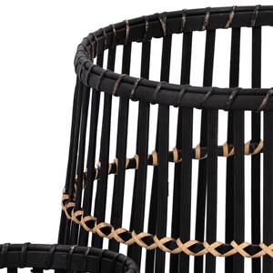 Ensemble de jardinières tissées modernes noires pour l'intérieur et l'extérieur, pots à fleurs décoratifs, trois tailles - Product Image 4