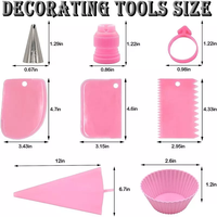 Kit de fournitures de décoration de gâteaux 33 pièces avec sacs à pâtisserie réutilisables outils de cuisson pour outils de décoration de gâteaux