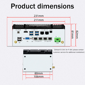 Nueva Mini PC Industrial Intel Core I7 de Doble Núcleo, SSD, DDR4, Enchufes US/AU, Mini Computadora con Gráficos Integrados para PLC, HMI, SCADA - Product Image 3