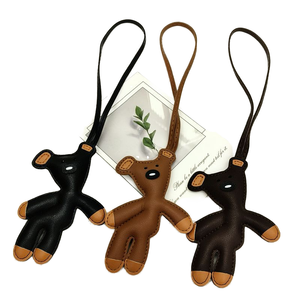 Porte-clés de luxe GHG en cuir PU, pendentif de <span class=keywords><strong>sac</strong></span>, accessoires pour clés de voiture, mini <span class=keywords><strong>sac</strong></span> <span class=keywords><strong>Birkin</strong></span> en forme d'ours en peluche, vente en gros - Product Image 4