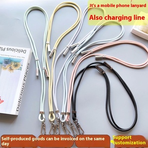 Fascia alta moda multifunzionale cinturino in Nylon per telefono da polso catena posteriore Clip e <span class=keywords><strong>tracolla</strong></span> con cavo di ricarica e dati - Product Image 3