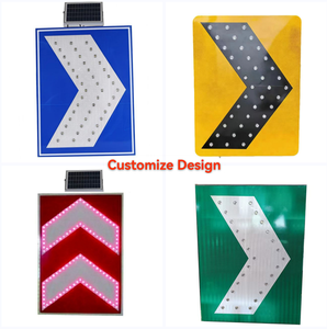 שלט חץ תנועה LED המופעל על ידי אנרגיה סולארית עם שלט בטיחות להכוונת כבישים - Product Image 2