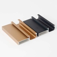 Porte en verre de type G Cadre en aluminium antirouille en verre trempé de 5mm pour porte d'armoire de cuisine