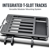 Nouvelle arrivée : Plateforme de toit de voiture en alliage d'aluminium robuste avec échelle réglable à ouverture rapide pour camping, SUV, pick-up