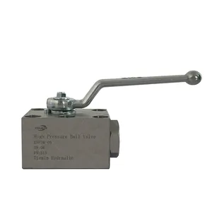 Tiemin 유압 볼 밸브 KHP3K-06 DN:06 PN:500 탄소강 흰색 아연 도금 고압