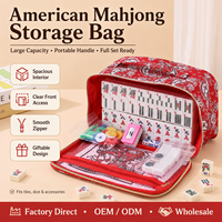 Sac de rangement personnalisé pour Mahjong américain, grande capacité, motif Paisley, étui de transport avec poche en filet, organisateur portable, OEM ODM, vente en gros, nylon