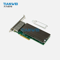 Carte réseau PCIe Basler B10G5E-NM4P 4 ports 5GigE PoE+ 5 Gbit/s RJ45 IEEE1588 PTP GigE Vision pour l'acquisition d'images de vision industrielle