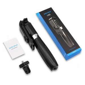 <span class=keywords><strong>L02</strong></span> Mini perche à <span class=keywords><strong>selfie</strong></span> de 1m avec télécommande sans fil et trépied pliable pour diffusion en direct - Product Image 6
