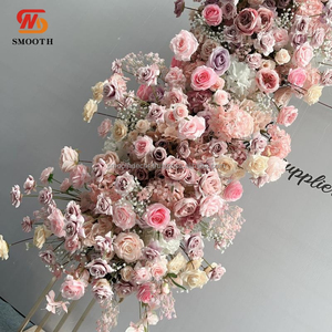 SMOOTH - Bola de Flores de Rosas Artificiales de Seda Rosa Personalizada, Diseño Asimétrico, Tamaño 1.8-2.4m, Decoración de Lujo para Bodas, Caminos de Mesa - Product Image 6