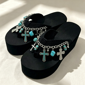 Infradito con Zeppa Nera Personalizzabile con Logo OEM, Etichetta Privata, Fai da Te, con Suola Spessa, Comode e Casual - Product Image 6