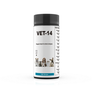 Bandelettes de test urinaire multiparamètres pour animaux de compagnie, 100 bandelettes pour un dépistage rapide et précis des infections urinaires et des problèmes rénaux chez les chats, modèle VET-14, certifié CE/ISO - Product Image 2