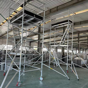 2 mét 5M 6 m 12m <span class=keywords><strong>15m</strong></span> 20m nhôm hồ sơ bánh xe di động giàn giáo tháp với cầu thang cho nhà xây dựng mặt tiền sàn - Product Image 1