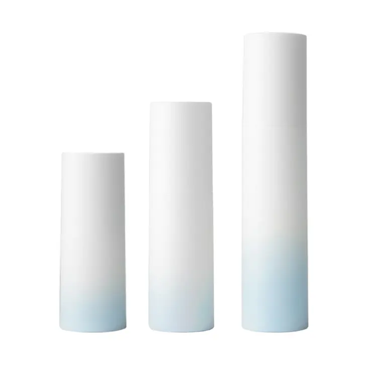 Confezione cosmetica per la cura della pelle con crema solare per il trucco all'ingrosso 20ml 30ml 50ml flacone airless con pompa per lozione rosa blu