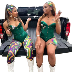 Shorts Casuales de Verano para Mujer, Cintura Baja, Elásticos, Sexys, para Fiesta, Club, Calle, Estilo Mardi Gras 2026, Transpirables, en Colores Contrastantes - Product Image 1