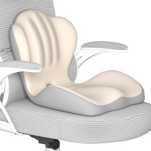 Coussin <span class=keywords><strong>lombaire</strong></span> pour voiture, bureau, dortoir étudiant, en tissu de soie de lait, rembourré en mousse à mémoire de forme, conception intégrée pour soulager la fatigue sédentaire - Product Image 3