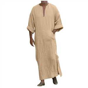 Vêtement traditionnel arabe pour hommes, long jusqu'au sol, élégance culturelle, coupe confortable, coutures soignées, Abaya homme, vêtements musulmans - Product Image 4