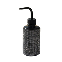 Bouteille de nettoyage pour cils ornée de diamants, avec bec courbé, type à presser, outil auxiliaire de nettoyage pour nail art, 250 ml - Vente en gros