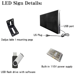 Lập trình dấu hiệu Chào mừng không thấm nước kỹ thuật số LED dải ánh sáng Wifi + USB chức năng hoạt hình đầy đủ màu sắc P10 di chuyển LED hiển thị - Product Image 3