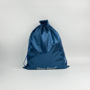 Bolsas de Satén Azul Marino Personalizadas con Cordón, Bolsas de Compras de Algodón - Bolsas de Satén de Seda de Lujo para Ropa de Cama y Almohadas - Product Image 3