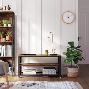 Supporto <span class=keywords><strong>TV</strong></span> per <span class=keywords><strong>TV</strong></span> up 43 pollici robusta Console portaoggetti in metallo piedini regolabili facile montaggio Design industriale mobili da soggiorno - Product Image 3
